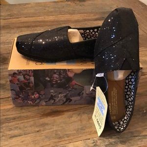 Toms Classics Black Glitter